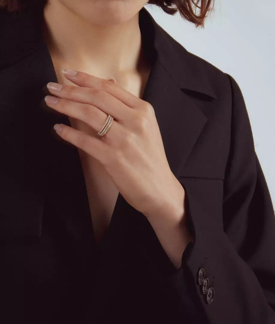 Jessica McCormack Fashion Jewellery Super Fine Eternity Band - White Gold 2 Jessica McCormack Fashion Jewellery Super Fine Eternity Band - White Gold