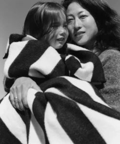 Tekla Home Living Pure New Wool Blanket - Bold Black Stripe