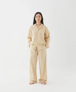 Tekla Fashion Jewellery Poplin Sleep Pants - Khaki 8 Tekla Fashion Jewellery Poplin Sleep Pants - Khaki