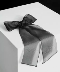 Sophie Buhai Oversized Organza Bow - Black