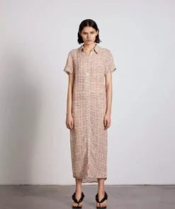 Wynn Hamlyn Fashion Jewellery Gauze Shirt Dress - Check