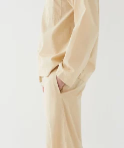 Tekla Fashion Jewellery Poplin Sleep Shirt - Khaki