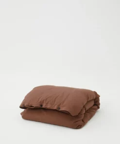 Tekla Percale Duvet Cover - Cocoa Brown