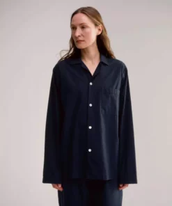 Tekla Poplin Sleep Shirt - True Navy 15 Tekla Poplin Sleep Shirt - True Navy