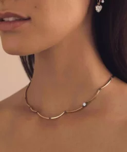 Jessica McCormack Fashion Jewellery Chi Chi Necklace - Yellow Gold 0.25ct Diamond