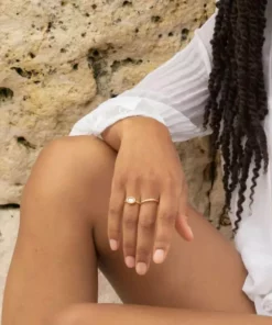 Jessica McCormack On The Rocks Ring - 0.79ct Baguette Cut Diamond East-West Ring Fashion Jewellery