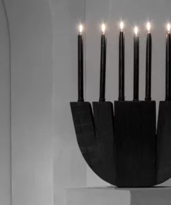 Arno Declercq Septennial Candleholder - Black Home Living