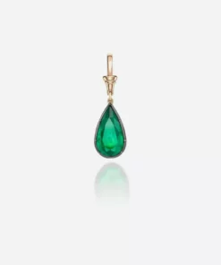 Jessica McCormack Ball N Chain Pendant - Emerald Pear Shaped 4.52ct Fashion Jewellery