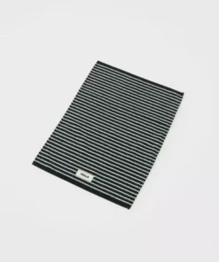 Tekla Bathmat - Black And Mint