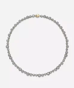 Jessica McCormack Signature Necklace - Diamond Button Back Necklace Fashion Jewellery