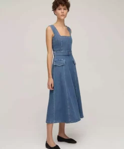 Emilia Wickstead Petra Denim Dress Fashion Jewellery