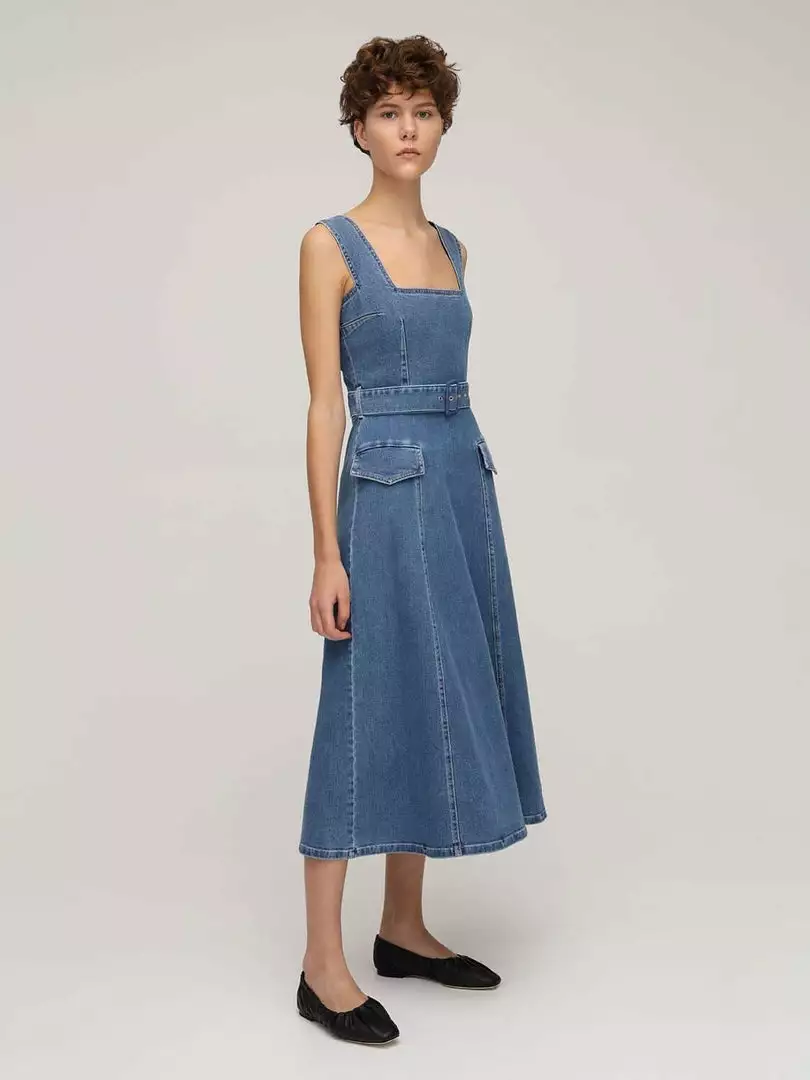 Emilia Wickstead Petra Denim Dress Fashion Jewellery 1 Emilia Wickstead Petra Denim Dress Fashion Jewellery