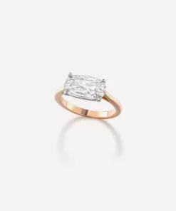Jessica McCormack Elongated Cushion East-West Diamond Ring