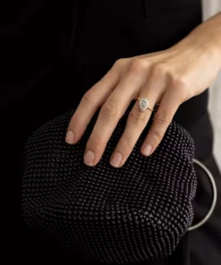 Jessica McCormack Fashion Jewellery Button Back Diamond Ring - Pear Tilted 3.07ct