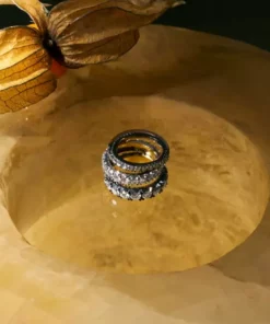 Jessica McCormack Fashion Jewellery Diamond Eternity Band - Cut-Down Medium Diamond White Gold