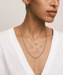 Jessica McCormack Fashion Jewellery Signature Necklace - Georgian Cut-Down Three Stone Diamond Necklace