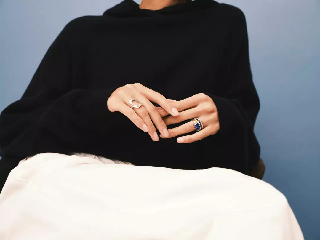 Jessica McCormack Hex Ring - Diamond 3 Jessica McCormack Hex Ring - Diamond