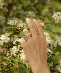 Jessica McCormack Fashion Jewellery Snake Ring - Enamel Lilac