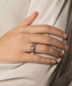 Jessica McCormack Button Back Diamond Ring - Brilliant Cut 0.25ct BWG Fashion Jewellery