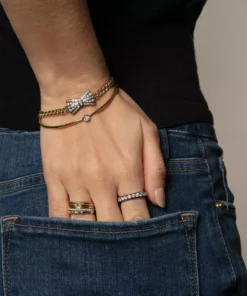 Jessica McCormack Fashion Jewellery Diamond Eternity Band - Cut-Down Small Diamond Blackened Gold