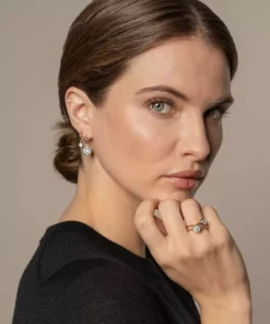 Jessica McCormack Button Back Diamond Ring - Brilliant Cut 1.00ct WG Fashion Jewellery