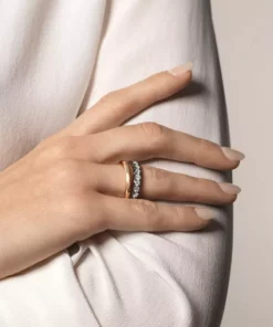 Jessica McCormack Diamond Eternity Band - Cut-Down Medium Diamond Blackened Gold