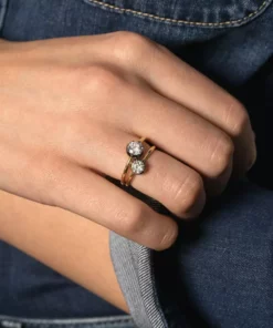 Jessica McCormack Fashion Jewellery Button Back Diamond Ring - Brilliant Cut 0.70ct BWG