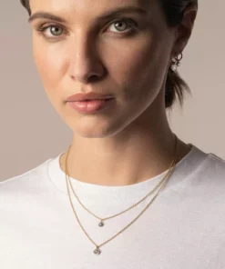 Jessica McCormack Fashion Jewellery Signature Diamond Pendant - Round Diamond Blackened Gold