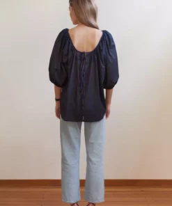 Mahsa Ballet Blouse In Navy Fashion Jewellery