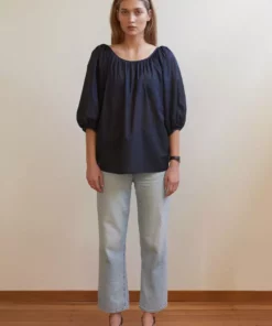Mahsa Ballet Blouse In Navy Fashion Jewellery