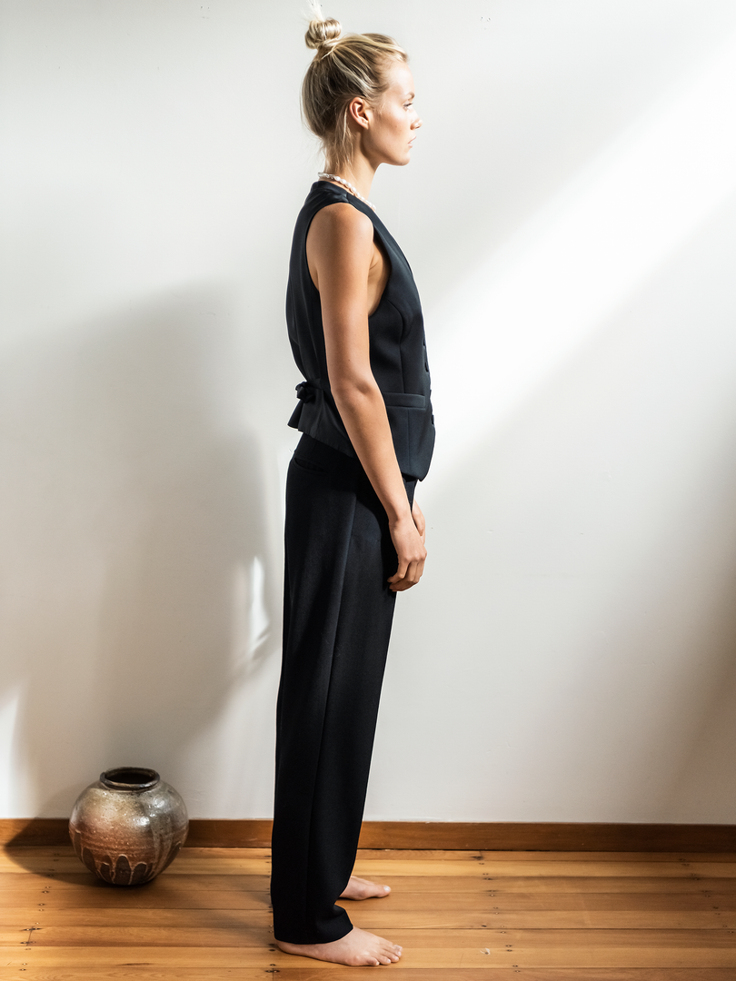 Mahsa Waistcoat In Black 1 Mahsa Waistcoat In Black