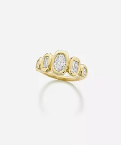 Jessica McCormack Fashion Jewellery On The Rocks Ring - 1.73ct Five Stone Multi-Shape Diamond Ring