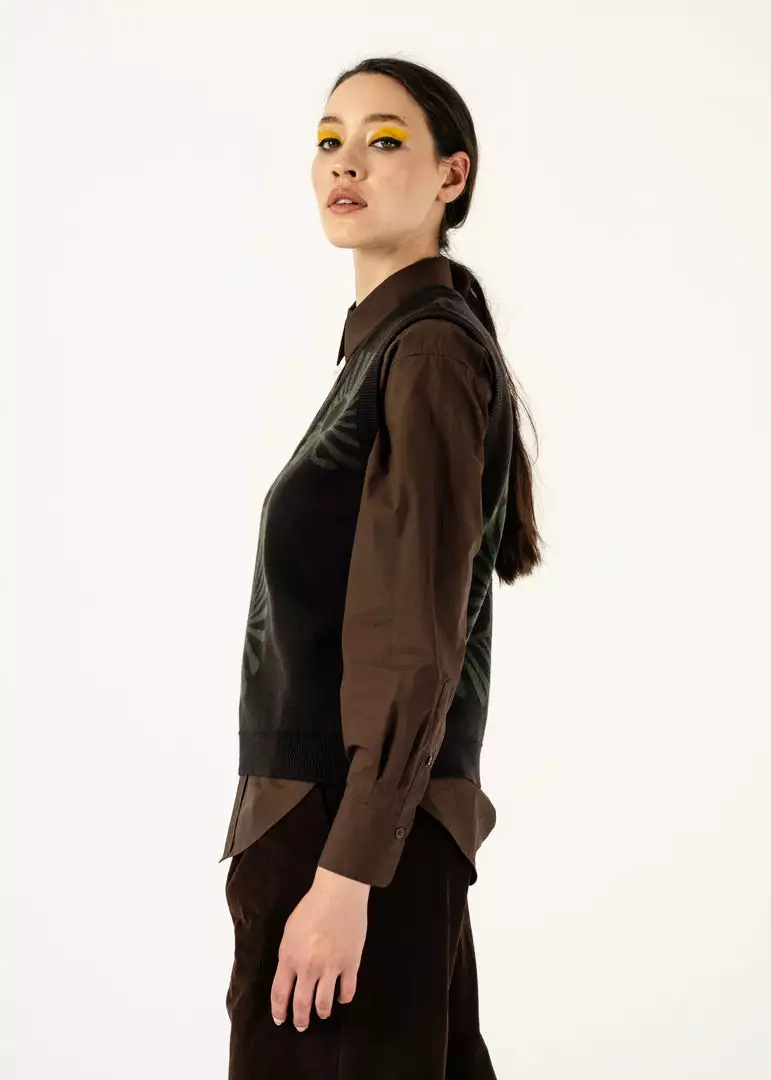 Penny Sage Anemone Vest - Bistre/Moss 4 Penny Sage Anemone Vest - Bistre/Moss