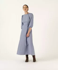 Penny Sage Robin Dress - Bay Blue Gingham Fashion Jewellery