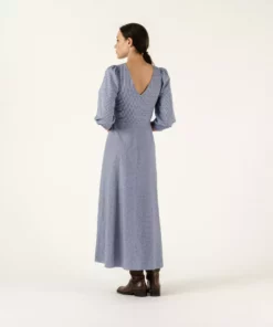 Penny Sage Robin Dress - Bay Blue Gingham Fashion Jewellery