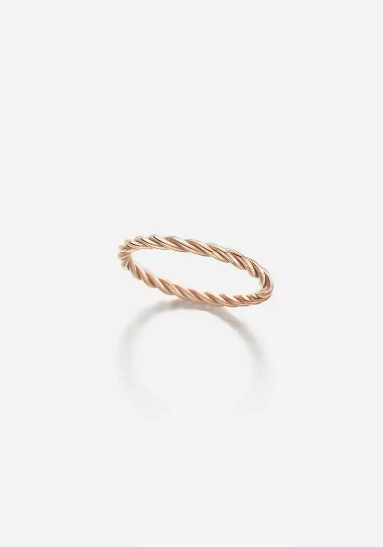 Jessica McCormack Rope Ring - Rose Gold 1 Jessica McCormack Rope Ring - Rose Gold