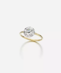 Jessica McCormack Button Back Diamond Ring - Brilliant Cut 1.00ct WG Fashion Jewellery