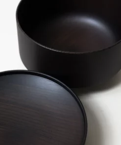 Morihata Tsumugi Wooden Bowl With Lid - Mentsuu 6 Morihata Tsumugi Wooden Bowl With Lid - Mentsuu