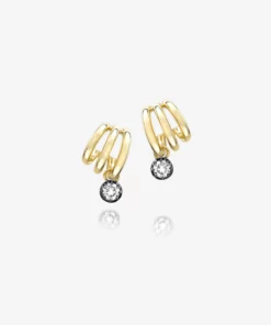 Jessica McCormack Signature Earrings - 0.30ct Diamond Tripset Hoops Fashion Jewellery