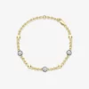 Jessica McCormack Signature Bracelet - Three Stone Diamond Belcher Bracelet Fashion Jewellery