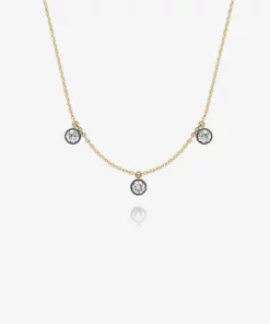 Jessica McCormack Fashion Jewellery Signature Necklace - Georgian Cut-Down Three Stone Diamond Necklace