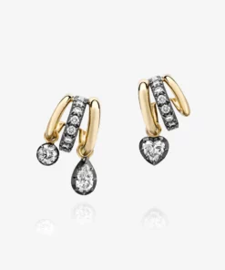 Jessica McCormack Fashion Jewellery Signature Earrings - Multi-Shape Diamond Tripset Hoops - Preorder