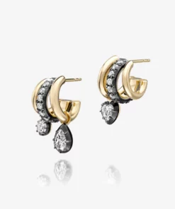 Jessica McCormack Fashion Jewellery Signature Earrings - Multi-Shape Diamond Tripset Hoops - Preorder