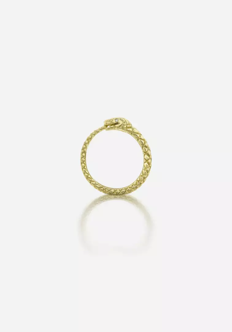 Jessica McCormack Snake Ring - Engraved Gold