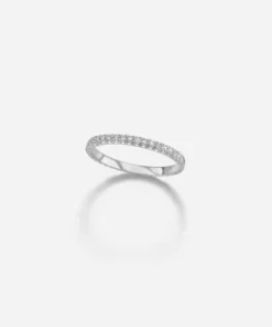 Jessica McCormack Fashion Jewellery Super Fine Eternity Band - White Gold