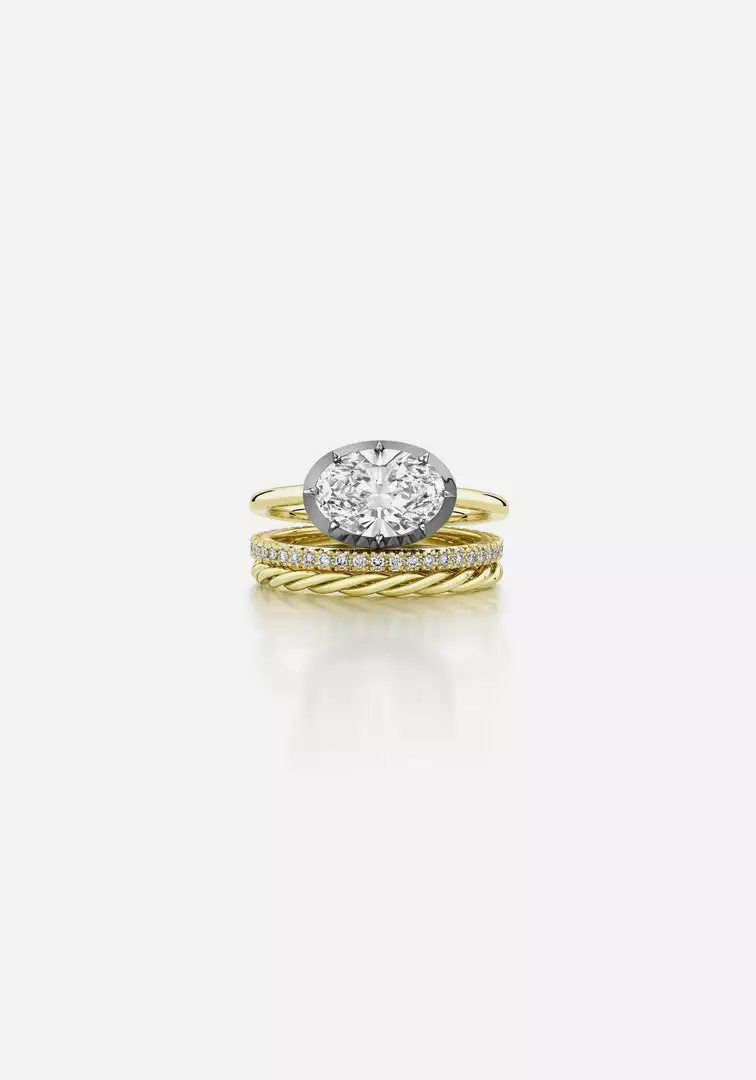 Jessica McCormack Rope Ring - Yellow Gold 2 Jessica McCormack Rope Ring - Yellow Gold