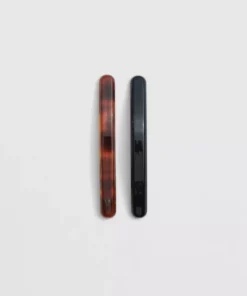 Sophie Buhai Thin Monceau Clip - Tortoise Acetate Fashion Jewellery