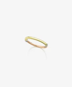 Jessica McCormack Fashion Jewellery Fairtrade Gold Band - Tricolour