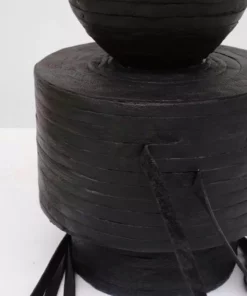 Arno Declercq Pot Vase With Leather - Black Home Living