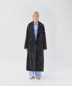 Tekla New Arrivals Classic Bathrobe - Antwerp Stripe